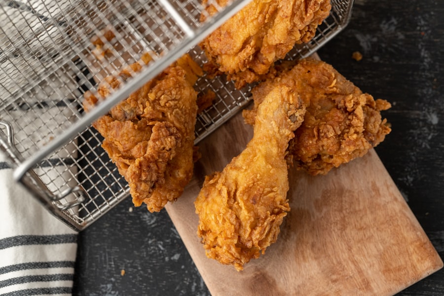 Air fryer with crispy french fries on a kitchen counter — rent kitchen appliances by the day in NYC