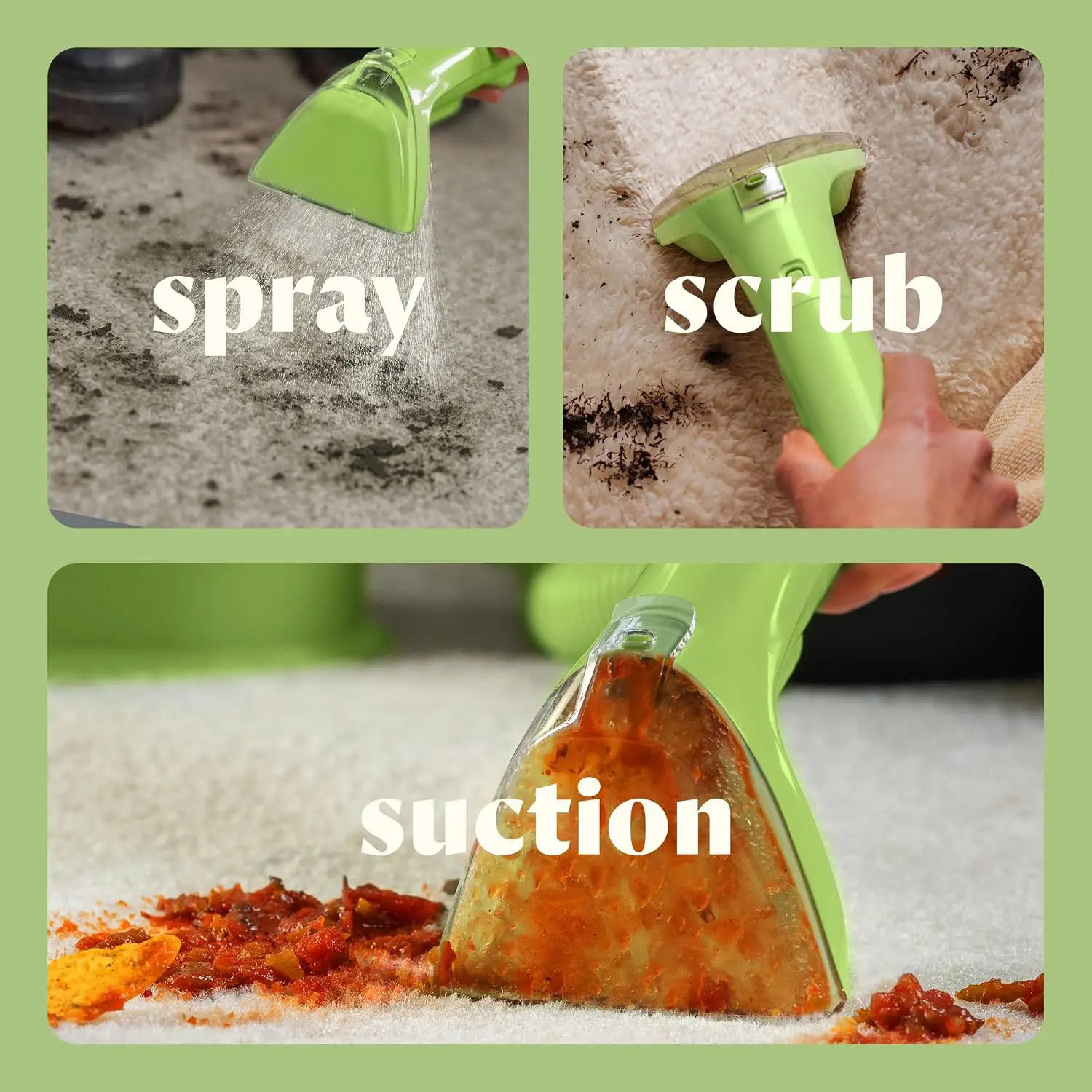 Spray, Scrub, and Suction
