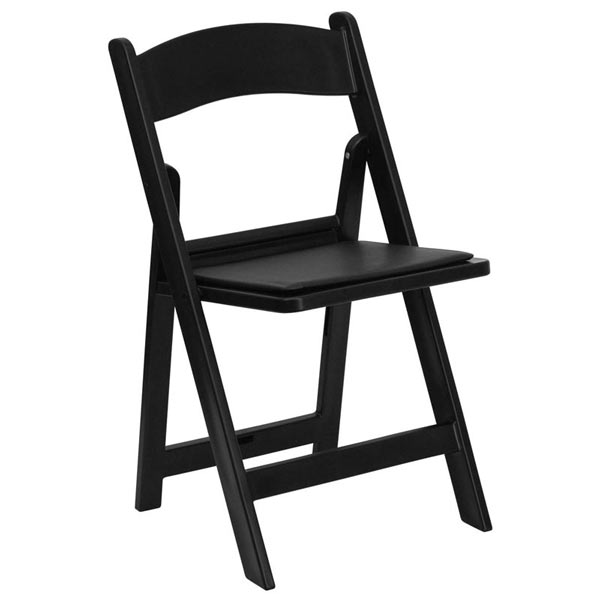 Resin Folding Chair, Black