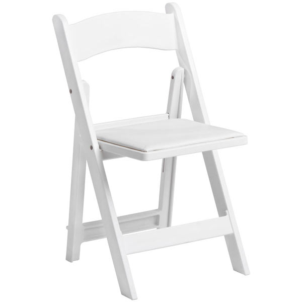 Resin Folding Chair, White