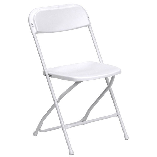 Plastic Folding Chair, White