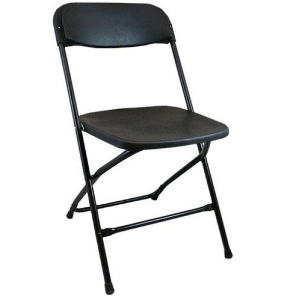 Plastic Folding Chair, Black