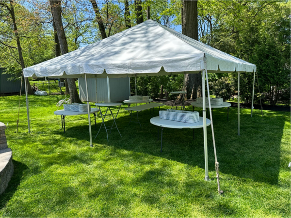 20×20 White Frame Tent