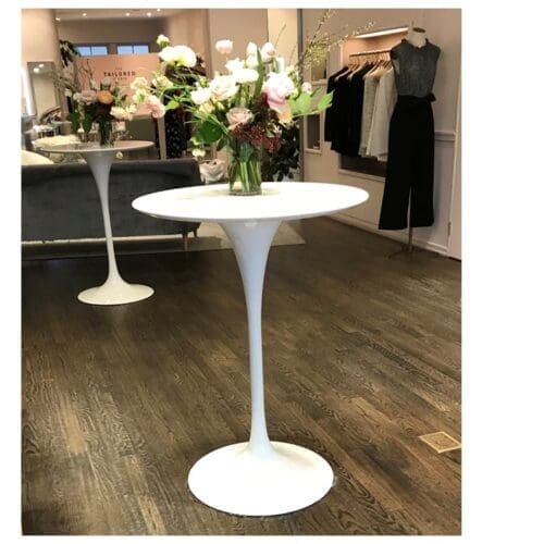 Lippa White Bar Height Cocktail Tables 28″ Round