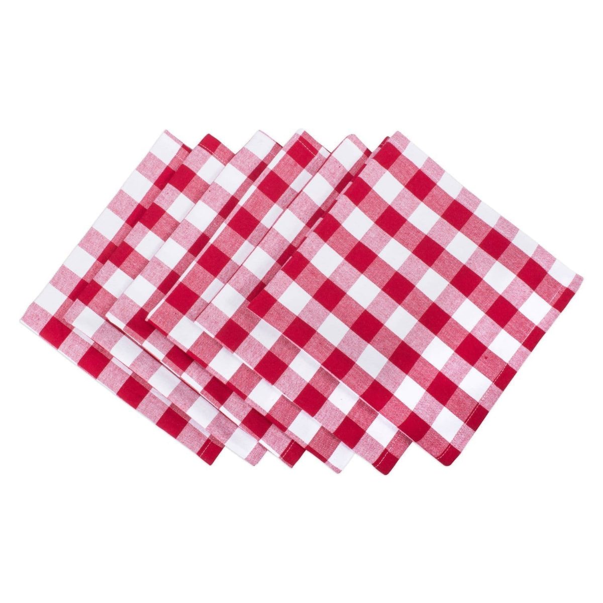 B Red & White Check Napkins 20 x 20