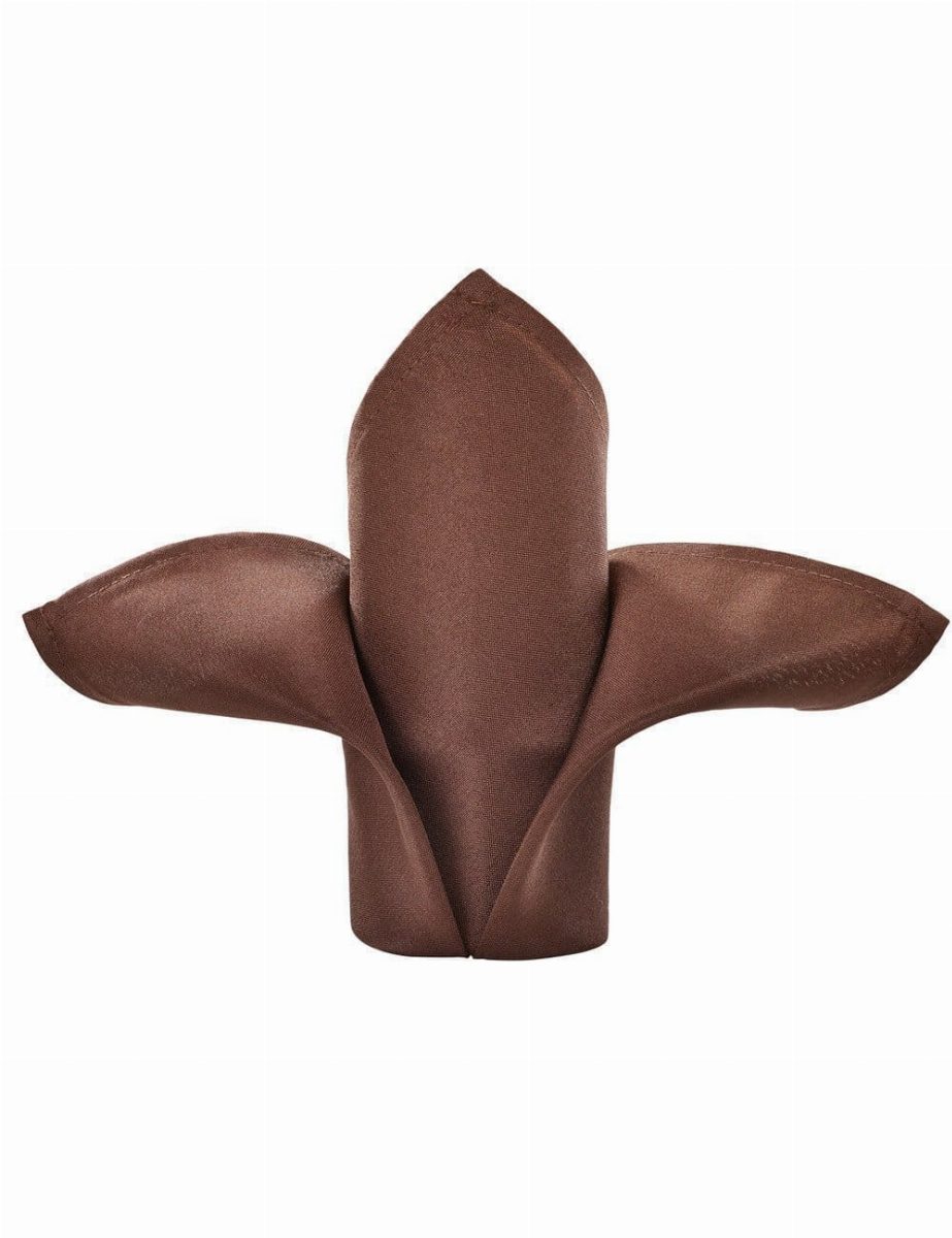 Spun Poly Napkins Brown 20 X 20