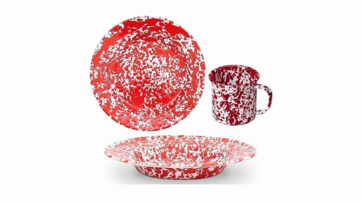 CA Tin Enamelware set