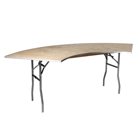 Large Serpentine Table 1/4 Round 30×60