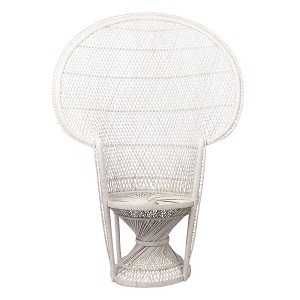 White Wicker Bridal Chair