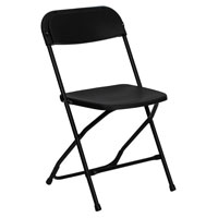 Plastic White Chair with Padded Seat