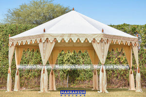 Cream Octagonal Tent - 20' Diameter