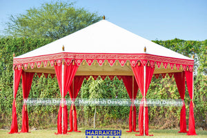 Red Octagonal Tent - 20' Diameter