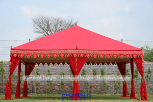 Red Moroccan Tent Rental 20' x 20'