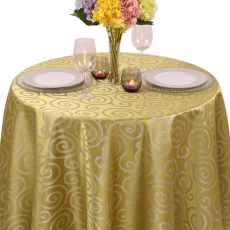Art Deco Metallic Scroll Tablecloth