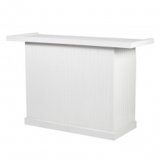 Folding White Wainscoting Wood Bar (5')