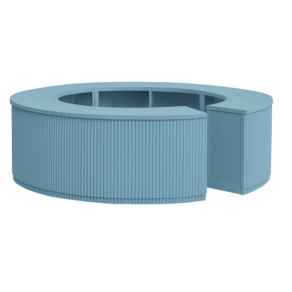Pyrex Round Bar – Sea Blue