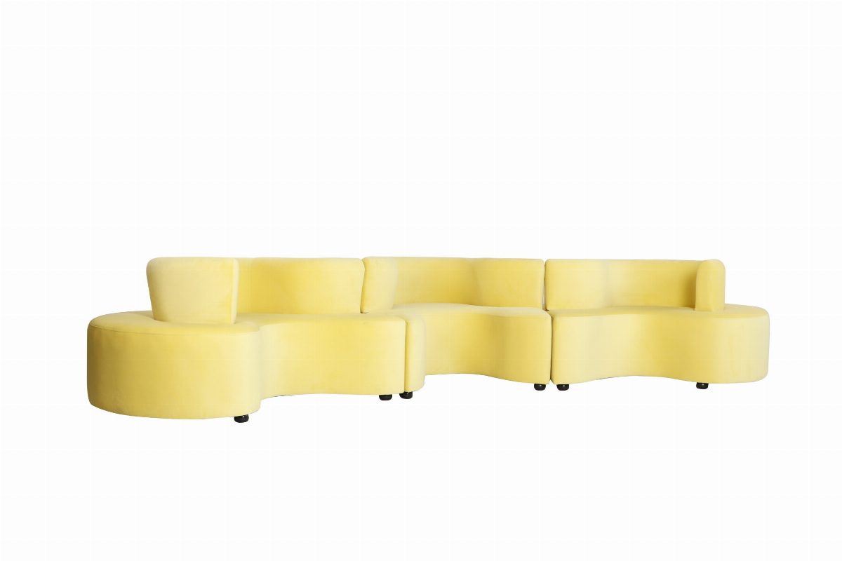 Serpentine Sofa Yellow
