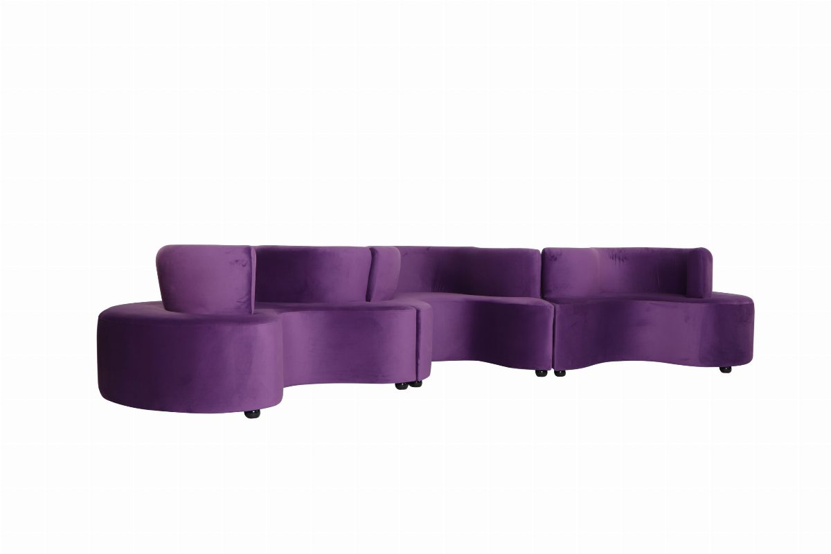 Serpentine Sofa Purple
