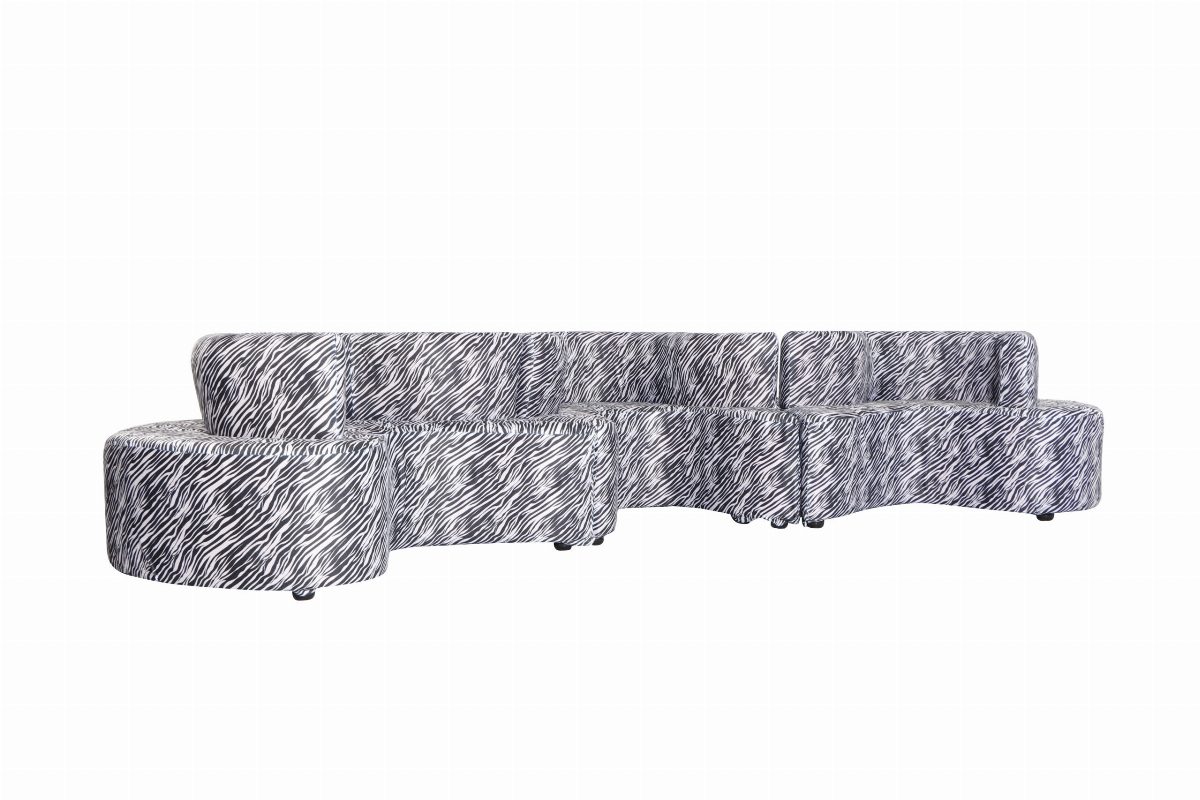 Serpentine Sofa Zebra