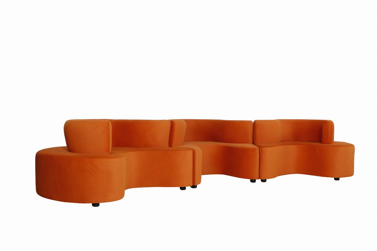 Serpentine Sofa Burnt Orange