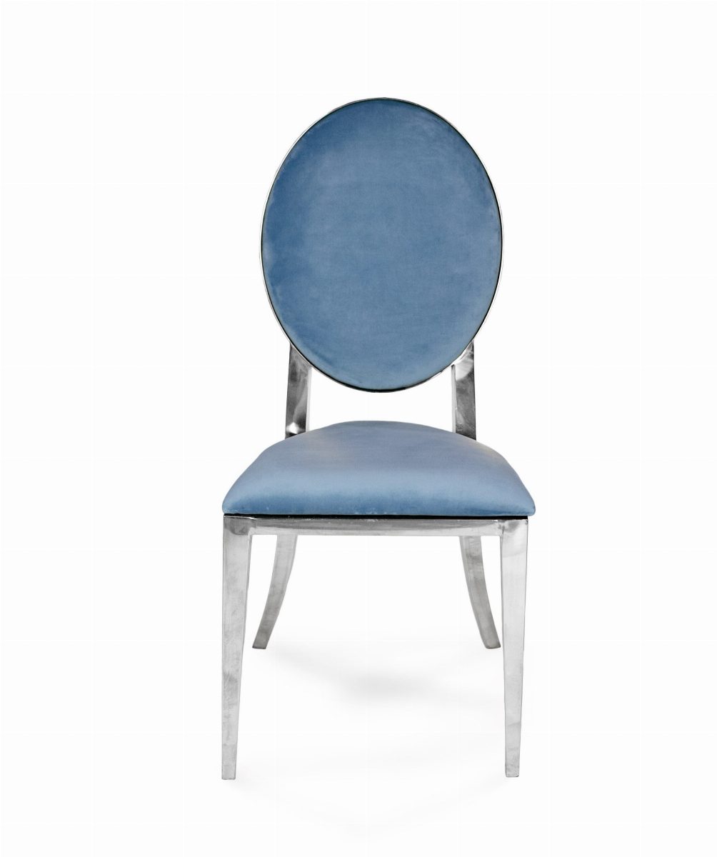 Marie Chair Silver-Sea Blue