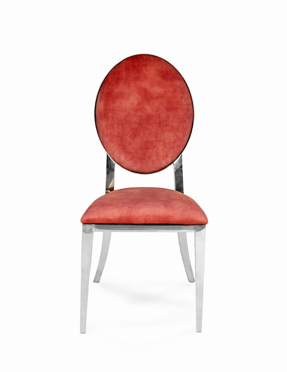 Marie Chair Silver-Coral