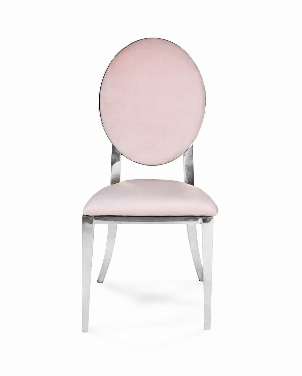 Marie Chair Silver-Pink