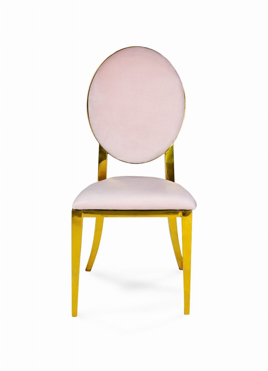 Marie Chair Gold-Pink