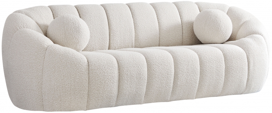 Marcy Bouclé Sofa White