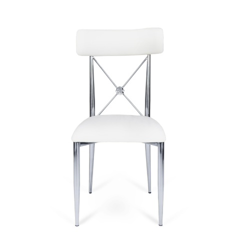 Venice Dining Chair Silver/White