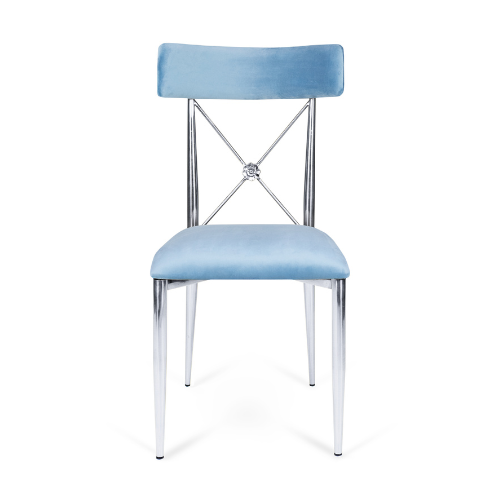 Venice Dining Chair Silver/Sea Blue