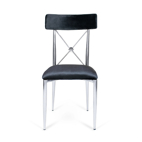 Venice Dining Chair Silver/Black