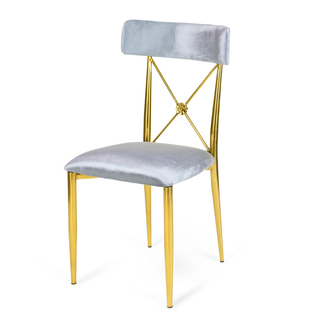 Venice Dining Chair Gold/Grey