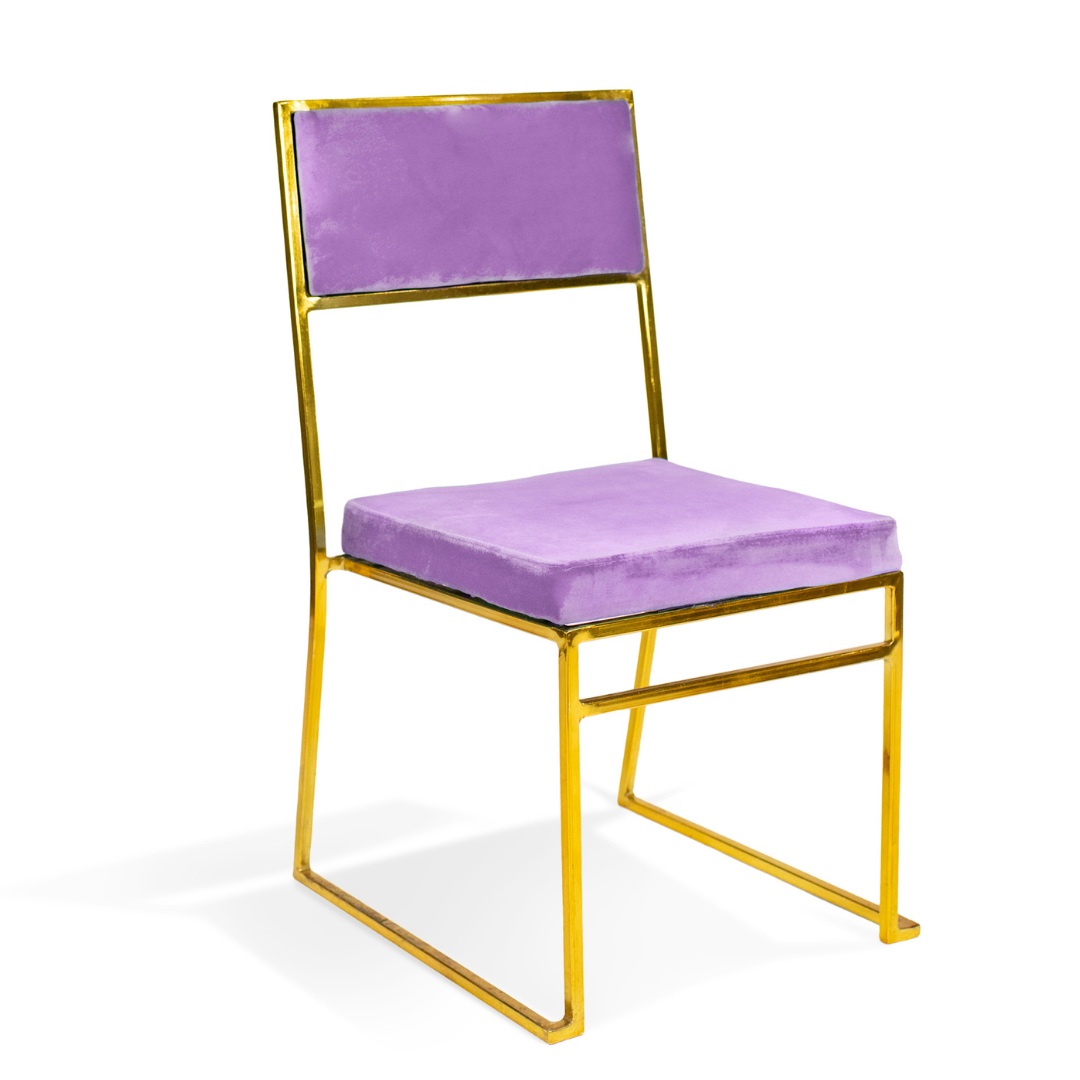 Skyline Dining Chair – Purple And Gold