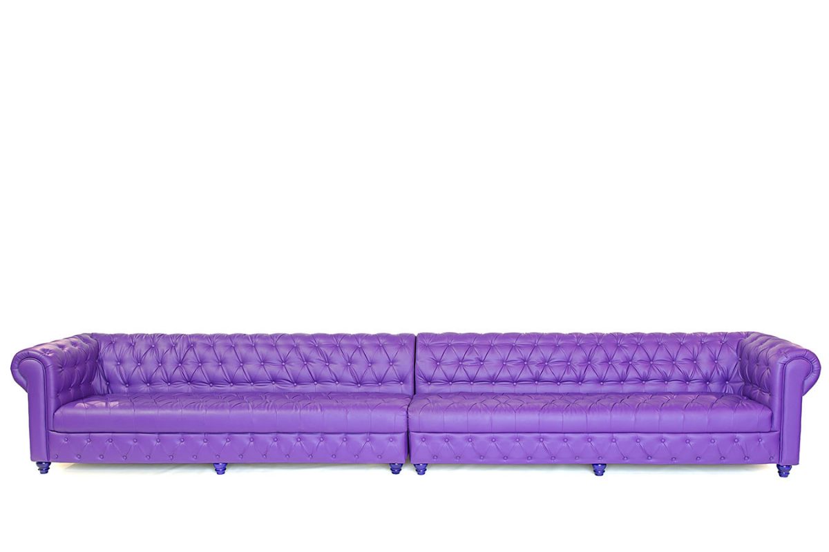 16′ Chesterfield Sofa Purple