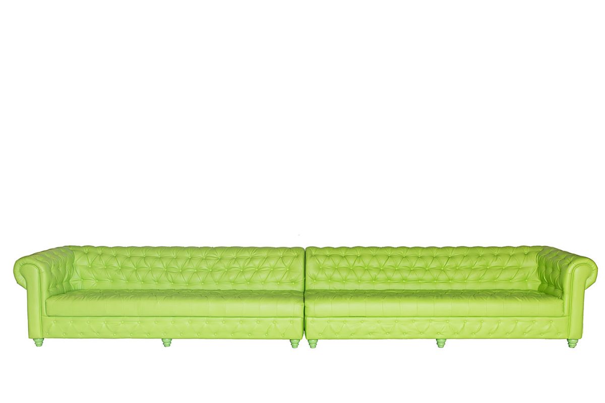 16′ Chesterfield Sofa Lime Green