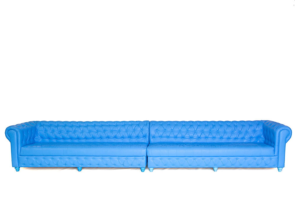 16′ Chesterfield Sofa Blue