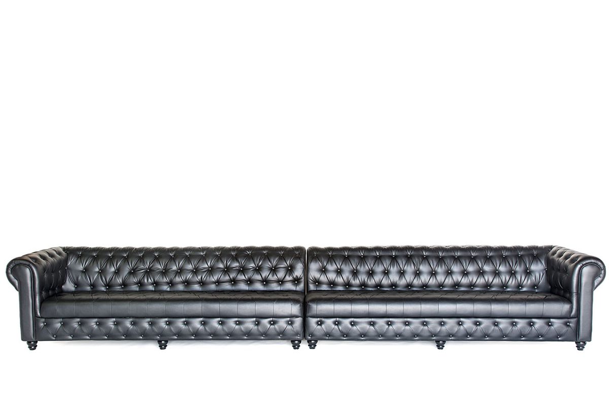 16′ Chesterfield Sofa Black