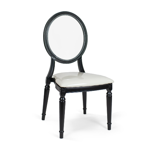 Pop Black Chair (White Cushion)