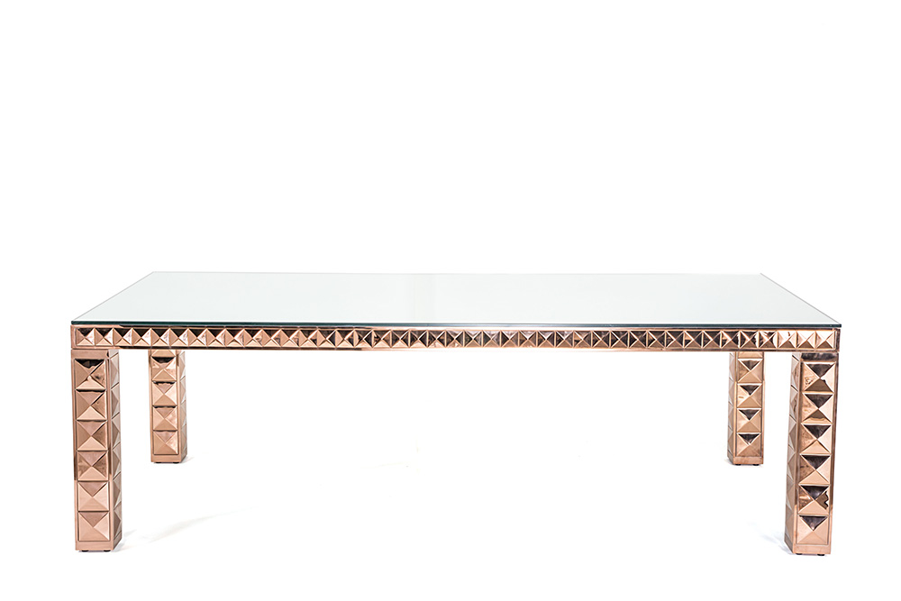 Valentina Rose Gold Dining Table