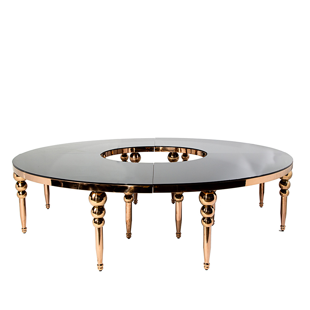 Monaco Dining Table Rose Gold/Black