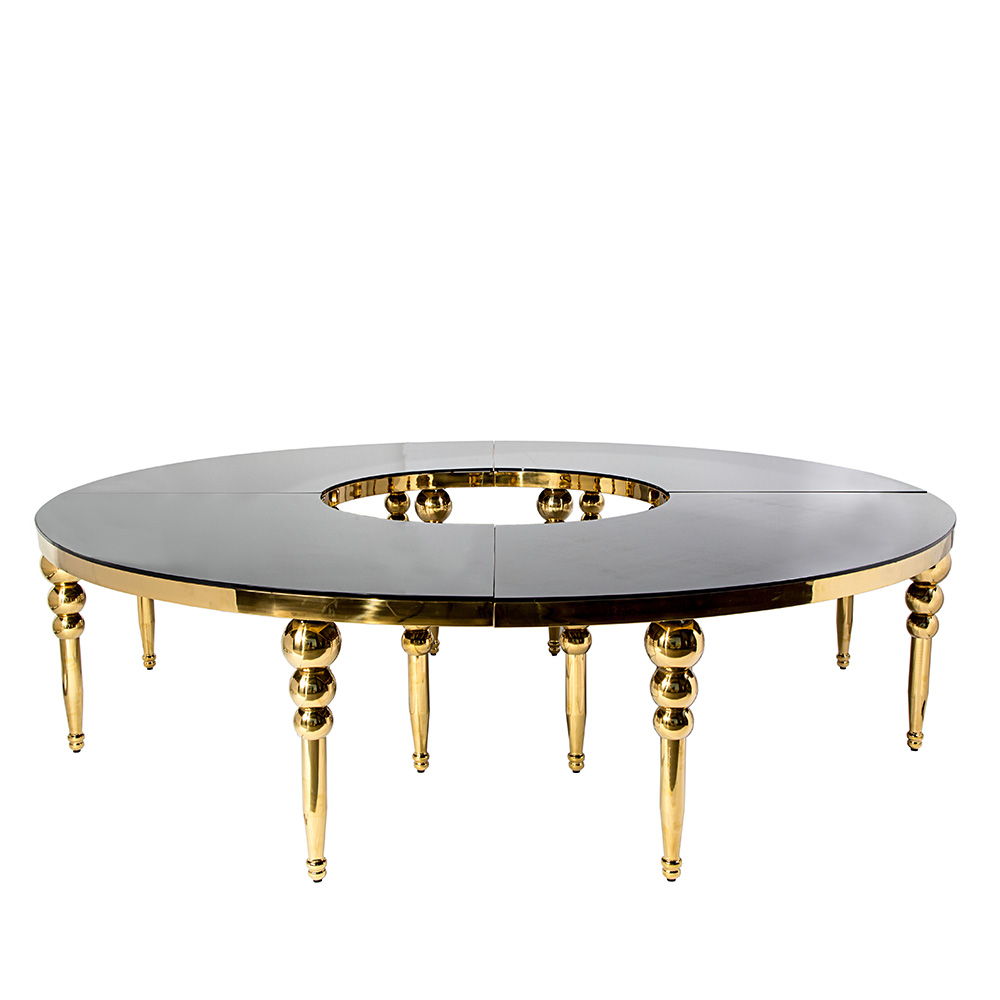Monaco Dining Table Gold/Black