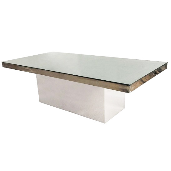Chloe Silver Mirror Dining Table