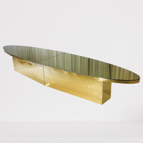 Presidential Oval Dining Table Gold