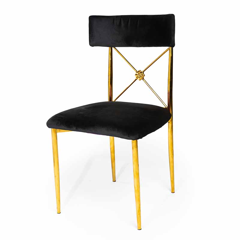 Venice Dining Chair Gold/Black