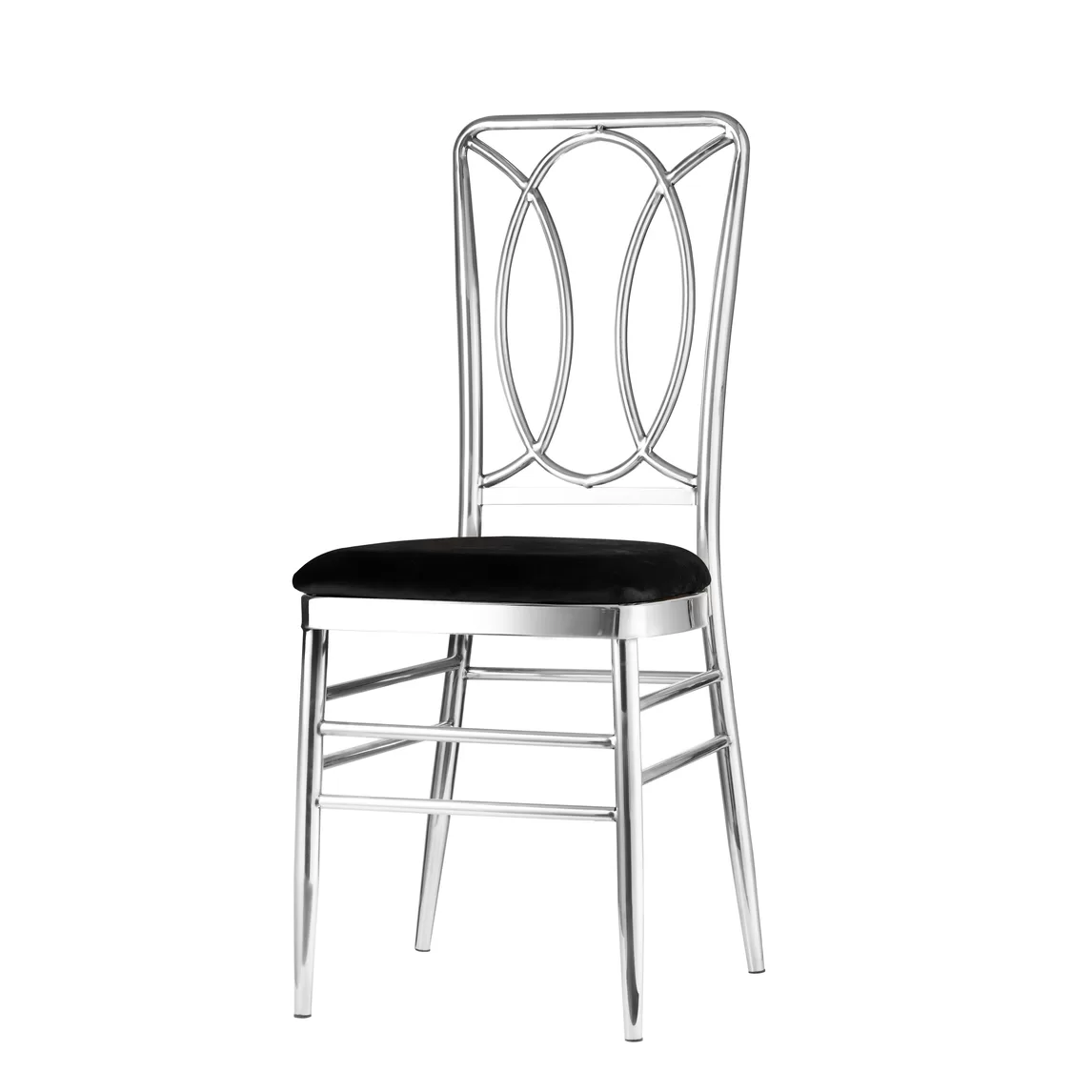 Silver Orleans Black Cushion