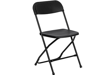 Metal Frame Black Folding Chair