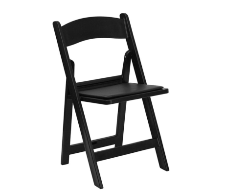 Padded Seat Black Folding Chair